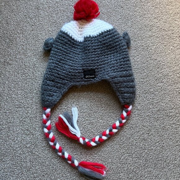 Chaos Sock Monkey Beanie Knit Crochet Knit Pom Pom Big Kids One Size - Picture 4 of 10